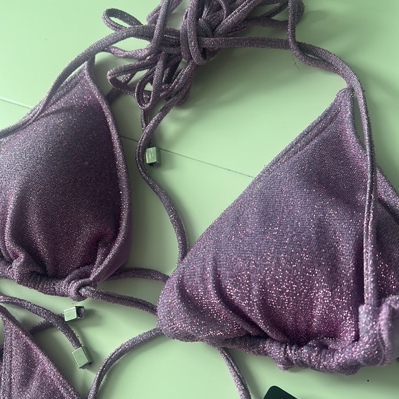 Fashion nova purple sparkle bikini - Picture 2 of 5